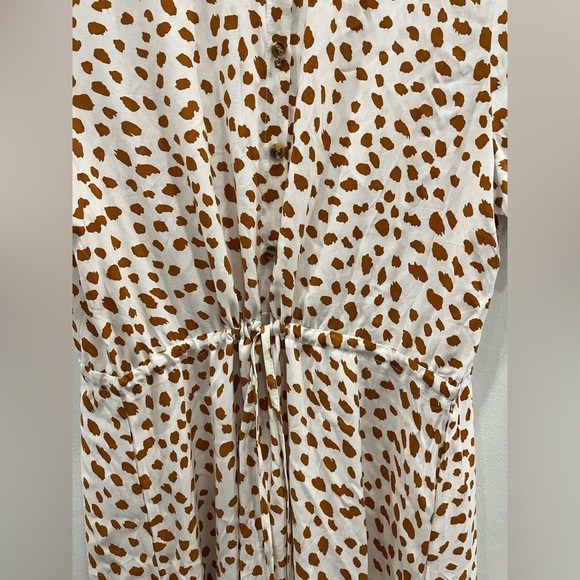 Shein Animal Print Short Sleeve Button Down Maxi Dress - Picture 5 of 6